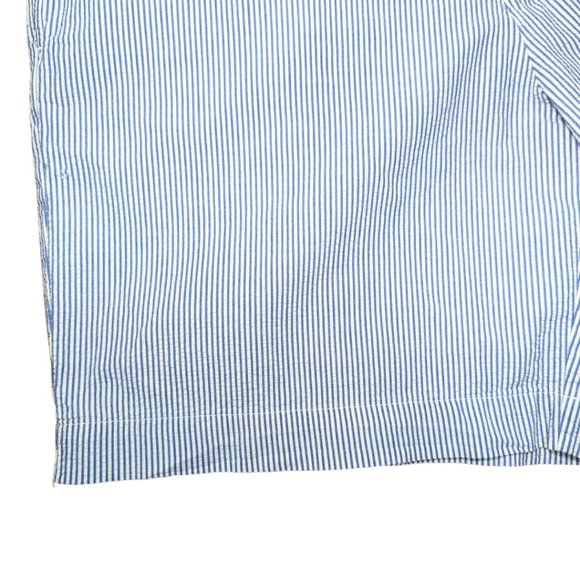 J.Crew Seersucker Striped Shorts Size 38 Cotton Lightweight Blue & White Casual - Picture 4 of 7